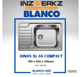 Blanco Dinas XL 6S Compact Stainless Steel Sink